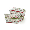 Christmas Dachshund Quilted Makeup Bag