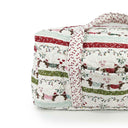 Christmas Dachshund Quilted Weekender Duffle Bag