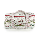 Christmas Dachshund Quilted Weekender Duffle Bag