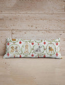 Christmas Petal Pups Quilted Oblong 14" x33" Pillow