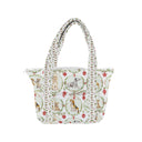 Christmas Petal Pups Zipper Tote Bag
