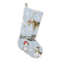 Christmas Pups Blue Stocking