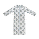 Claire Floral Blue Quilted Maxi Coat *Web Exclusive*