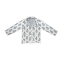 Claire Floral Blue Quilted Snap Jacket