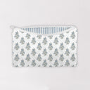 Claire Blue Quilted Makeup Bag