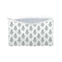 Claire Blue Quilted Makeup Bag