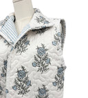 Claire Blue Quilted Ruby Vest