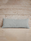 Claire Slate Linen Quilted Oblong 14" x33" Pillow