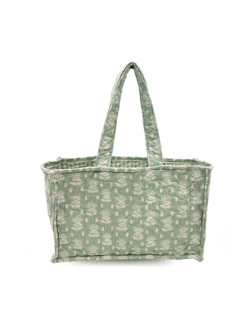 Erin & Ben Co. Clover Sage Quilted Tote Bag