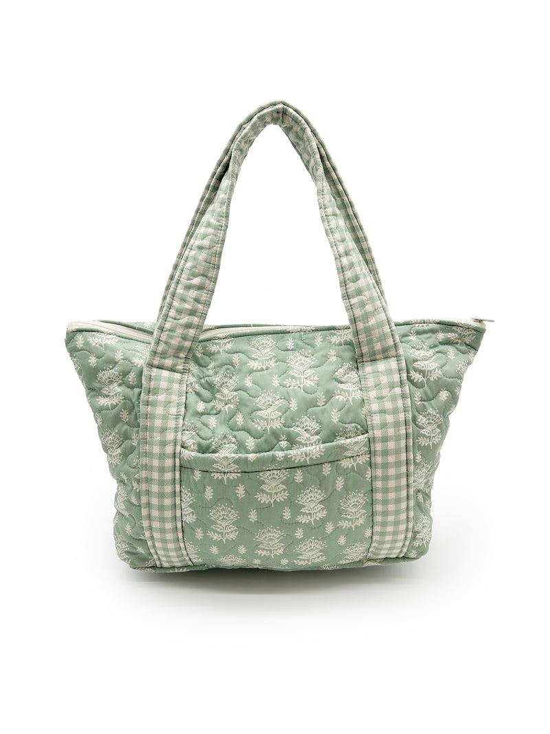 Erin & Ben Co. Clover Sage Zipper Tote Bag