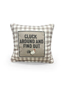"Cluck Around and Find Out" Quilted Mini Pillow 8" x 8"