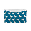 "Keep Calm and Cluck On" Peacock Quilted Makeup Bag