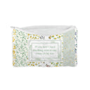 "Come Site By Me" Sage Quilted Makeup Bag