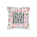 "Ninny Muggins" Quilted Mini Pillow 8" x 8"