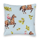 Cowboy Christmas Blue Quilted 20" Pillow