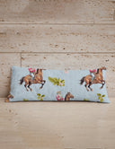Cowboy Christmas Blue Quilted Oblong 14" x33" Pillow
