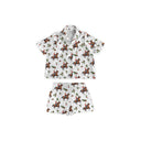Cowboy Christmas Icon White Red Icon Shorty Pajama Set