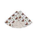 Cowboy Christmas White Red Tree Skirt