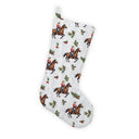Cowboy Christmas Icon White Red Stocking