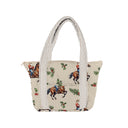 Cowboy Christmas Zipper Tote Bag