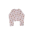 Cowboy Pups Fuchsia Cropped Quilted Jacket