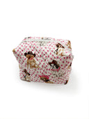 Cowboy Pups Fuchsia Quilted Makeup Bag