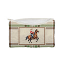 Framed Cowboy Christmas Quilted Makeup Bag