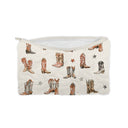 "Cowgirl Era" Linen Quilted Makeup Bag