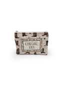 "Cowgirl Era" Linen Quilted Makeup Bag