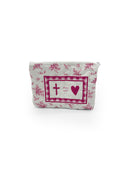 Cross = Love Quilted Makeup Bag
