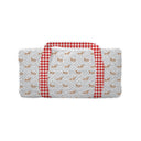 Dachshund Dots Game Day Black/Red Quilted Weekender Duffle Bag