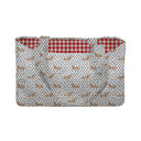 Dachshund Dots Game Day Black/Red Quilted Tote