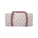 Dachshund Dots Game Day Maroon Quilted Weekender Duffle Bag
