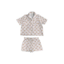 Dachshund Dots Game Day Maroon Shorty Pajama Set