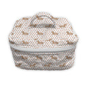 Dachshund Dots Game Day Orange Quilted Travel Case