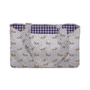 Dachshund Dots Game Day Purple Quilted Tote