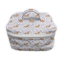 Dachshund Dots Game Day Purple Quilted Travel Case