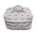 Dachshund Dots Game Day Royal Blue Quilted Travel Case