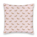 Dachshund Dots Pink 20" Pillow