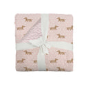Dachshund Dots Pink Baby Blanket