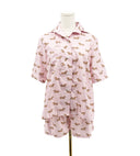 Dachshund Dots Pink Shorty Pajama Set