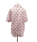 Dachshund Dots Pink Shorty Pajama Set