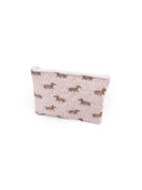 Dachshund Dots Pink Makeup Bag