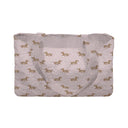 Dachshund Dots Pink Quilted Tote