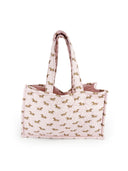 Dachshund Dots Pink Quilted Tote