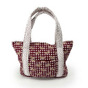 Dachshund Gingham Game Day Maroon Zipper Tote Bag