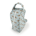 Dachshund Gingham Blue Quilted Boot Bag