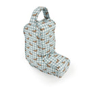 Dachshund Gingham Blue Quilted Boot Bag
