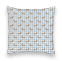 Dachshund Gingham Blue Quilt