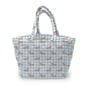 Dachshund Gingham Blue Quilted Handbag